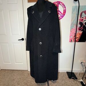 Joseph & Feiss International charcoal wool overcoat